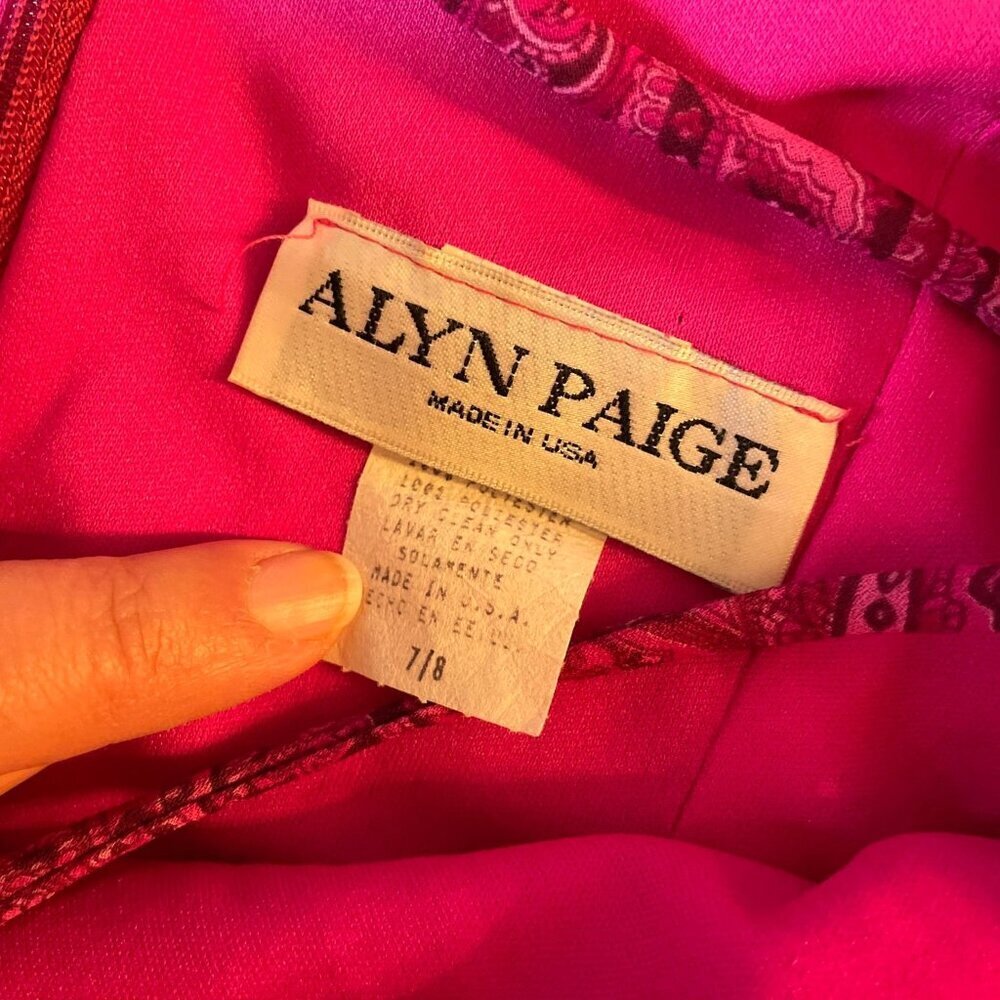 90s Vintage Pink Paisley Spaghetti Strap Dress Sz 8 Whimsigoth Fairy Wierdo Y2K - Picture 10 of 16